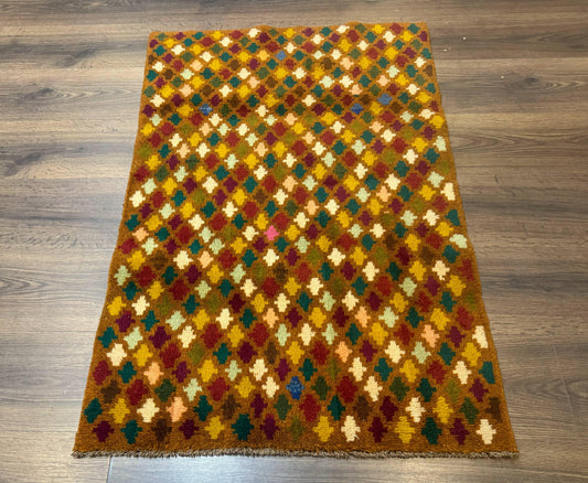 Balouch Rug 3x4, Burnt-Orange, Multicolor, Afghan Rug - Nuvé