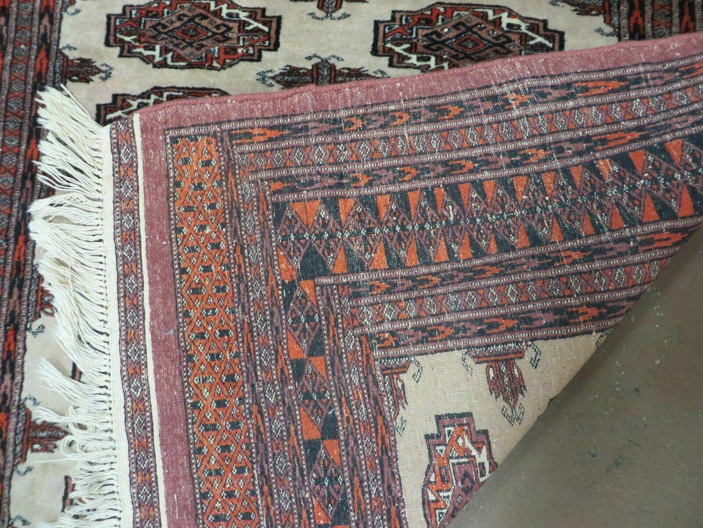 4' X 6' Vintage Handmade Bokhara Turkoman Pakistan Wool Rug Carpet Nice - Nuvé