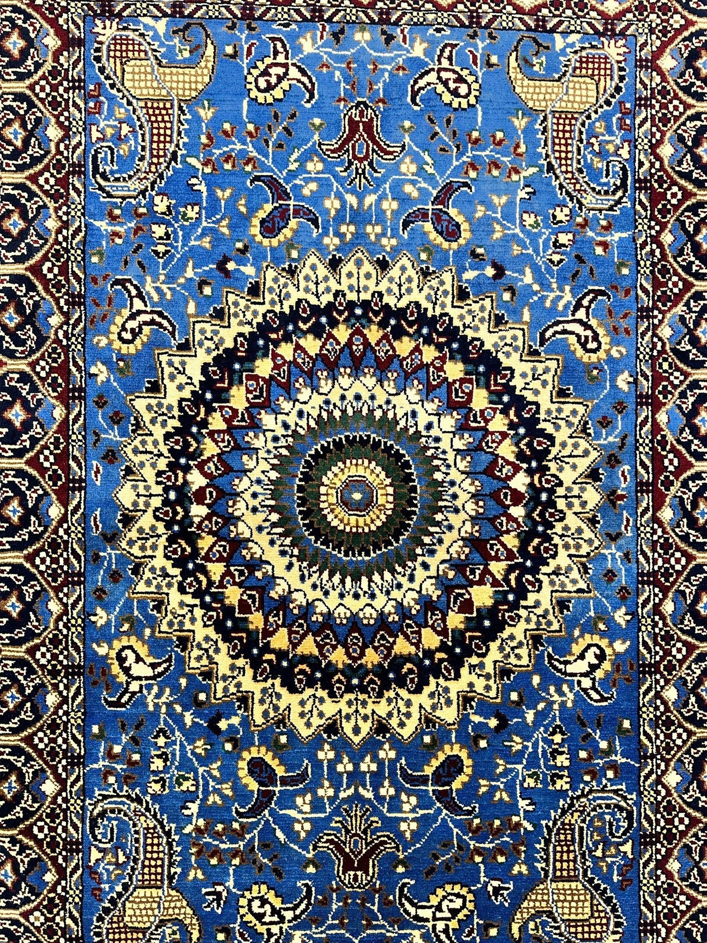 Hand-Knotted Parak Rug – Sky Blue, 40” x 60” | Afghan Wool Rug - Nuvé