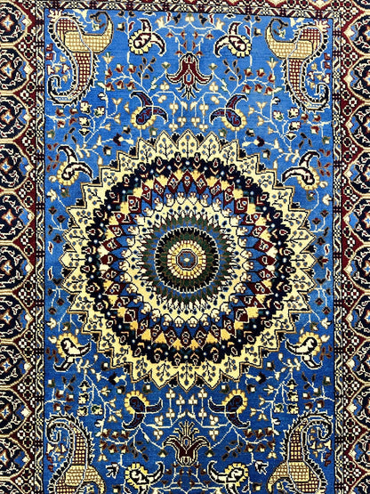 Hand-Knotted Parak Rug – Sky Blue, 40” x 60” | Afghan Wool Rug - Nuvé