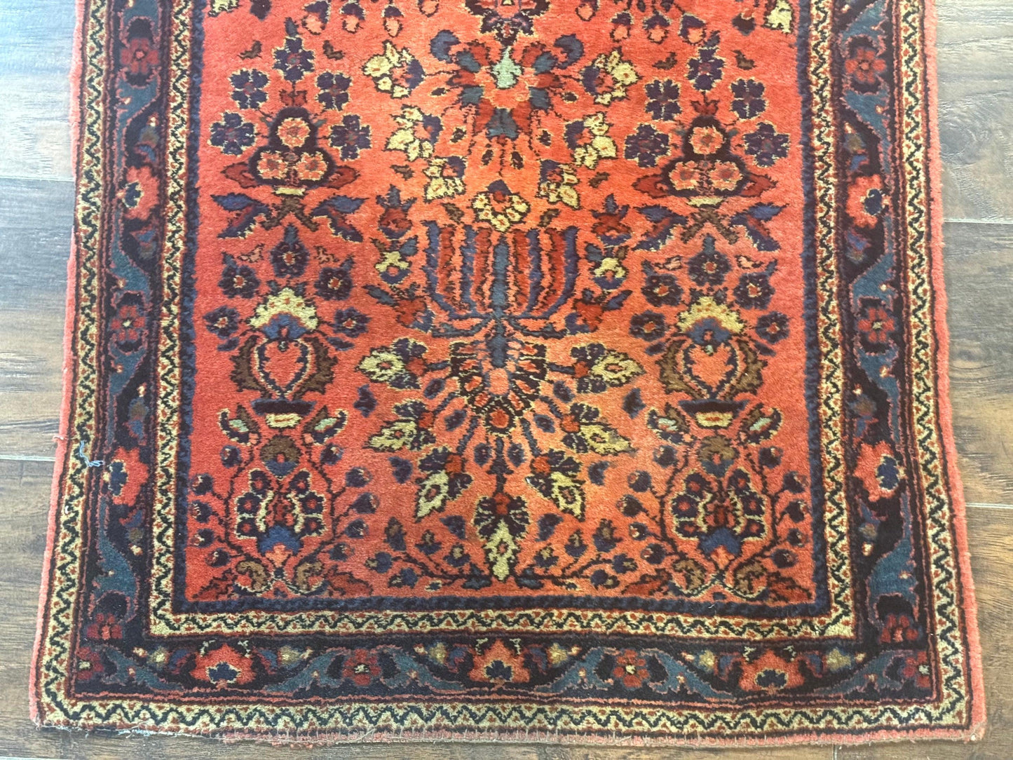 Antique Persian Sarouk Rug 2x4, Red, Fine 260 KPSI - Nuvé
