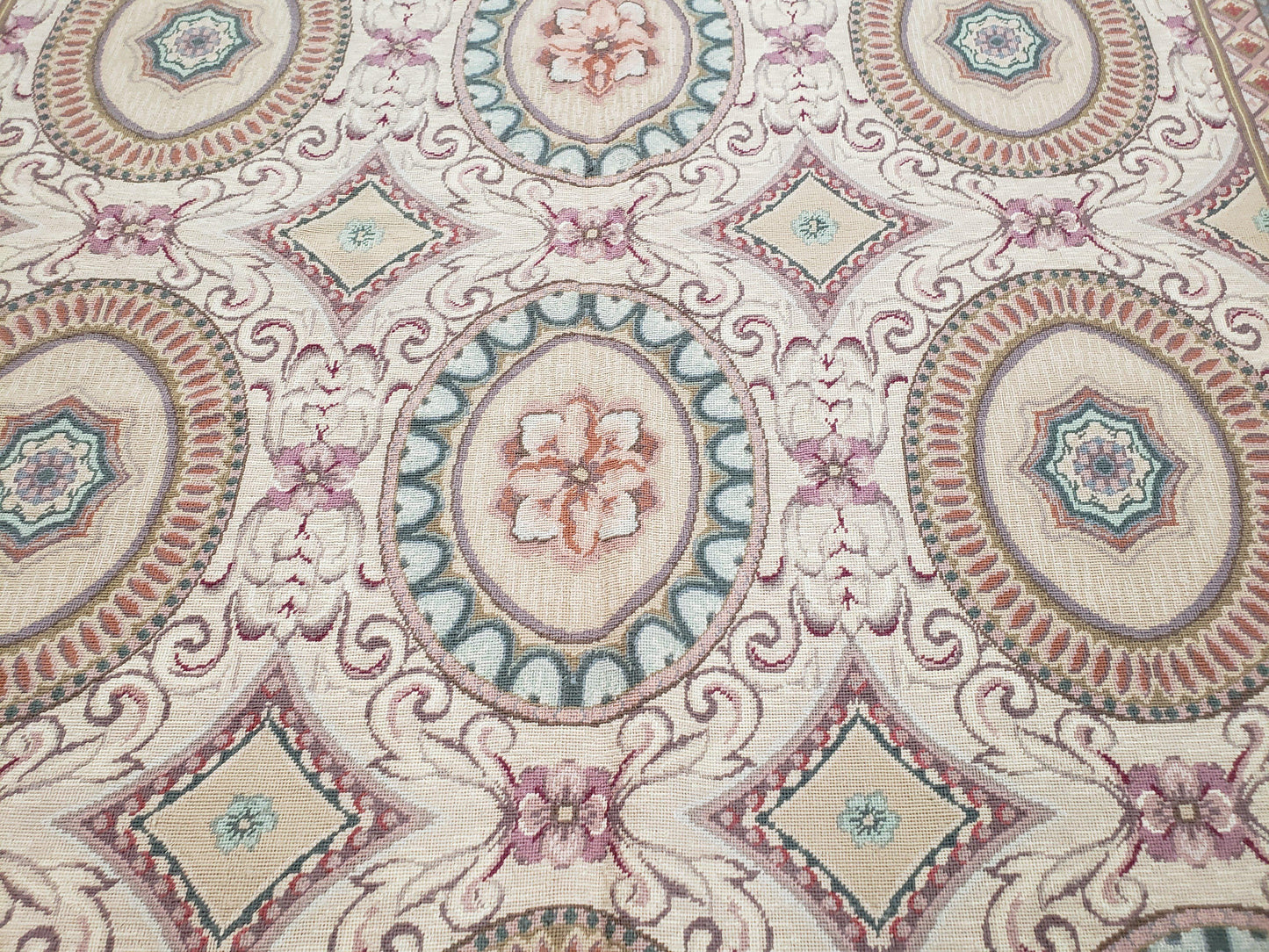 New Needlepoint Rug, 6x9 Needlepoint Carpet, Flatweave Rug, Vicotorian French European English Decor, Elegant Rug for Living Room, Handmade - Nuvé