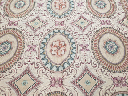 New Needlepoint Rug, 6x9 Needlepoint Carpet, Flatweave Rug, Vicotorian French European English Decor, Elegant Rug for Living Room, Handmade - Nuvé
