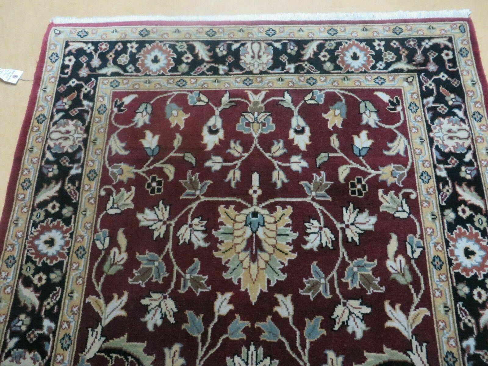 4' X 6' Handmade Finely Knotted Indian Agra Pattern Wool Rug Nice - Nuvé