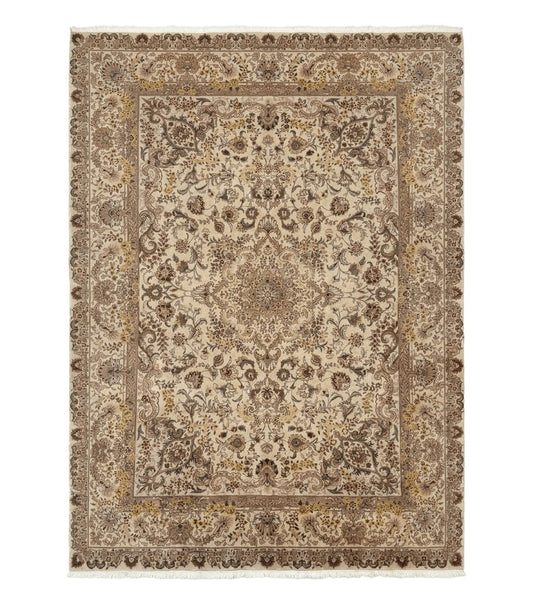 Sino Persian Rug 8x12, Wool & Silk, Traditional Elegant Carpet, Fine 200 KPSI
