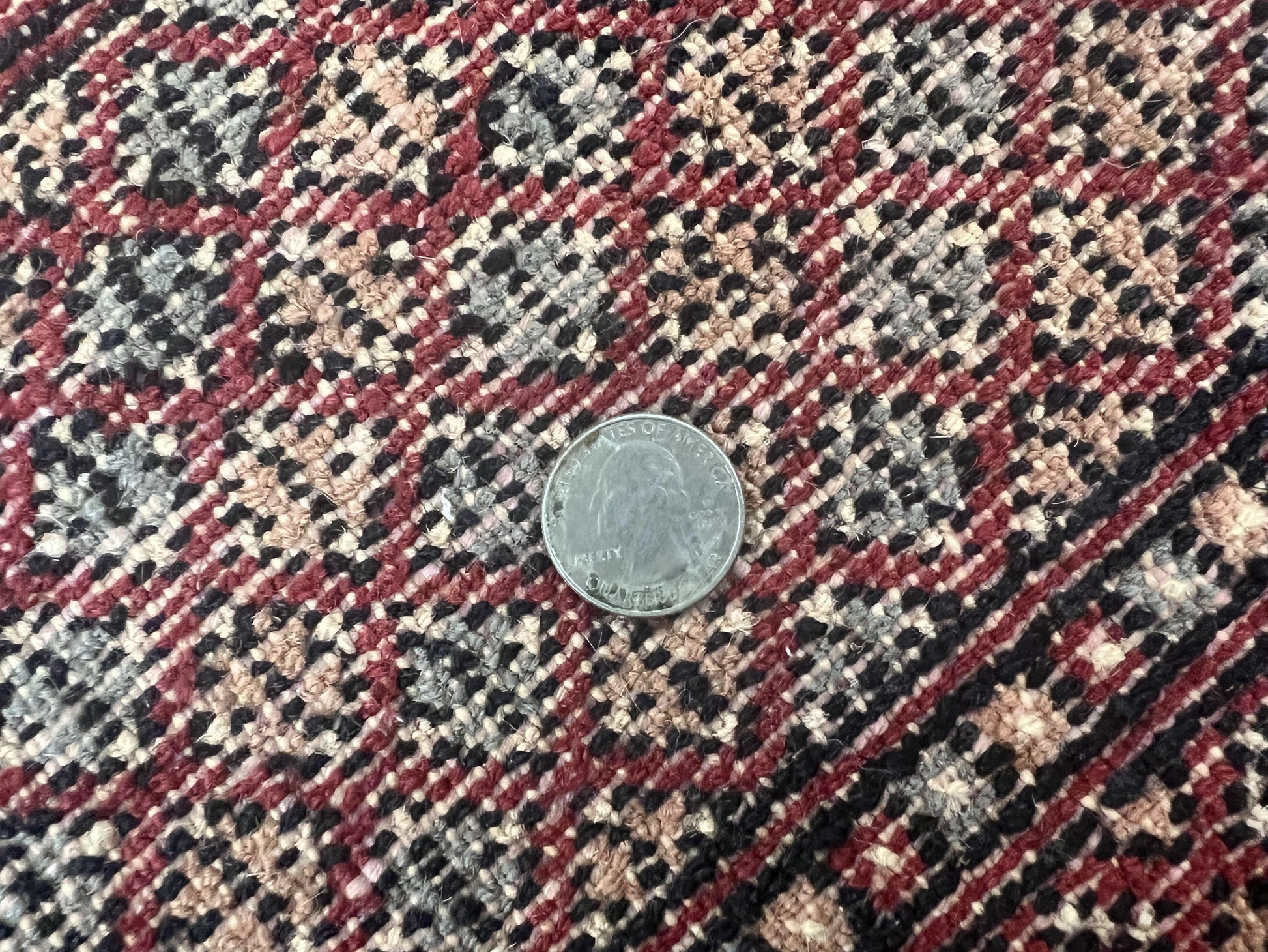 Turkoman Rug 8 x 11.6, Red Bokhara Pakistani Carpet, Wool Handmade Vintage Rug - Nuvé