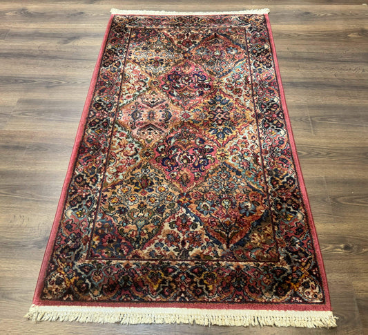 3x5 Karastan Multicolor Panel Kirman Rug #717, Wool Original 700 Series - Nuvé