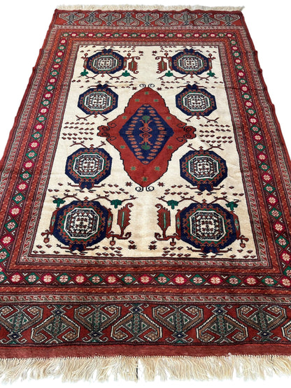 Hand-Knotted Afghani Kazak Wool Rug - 4'8" x 7'2" - Nuvé
