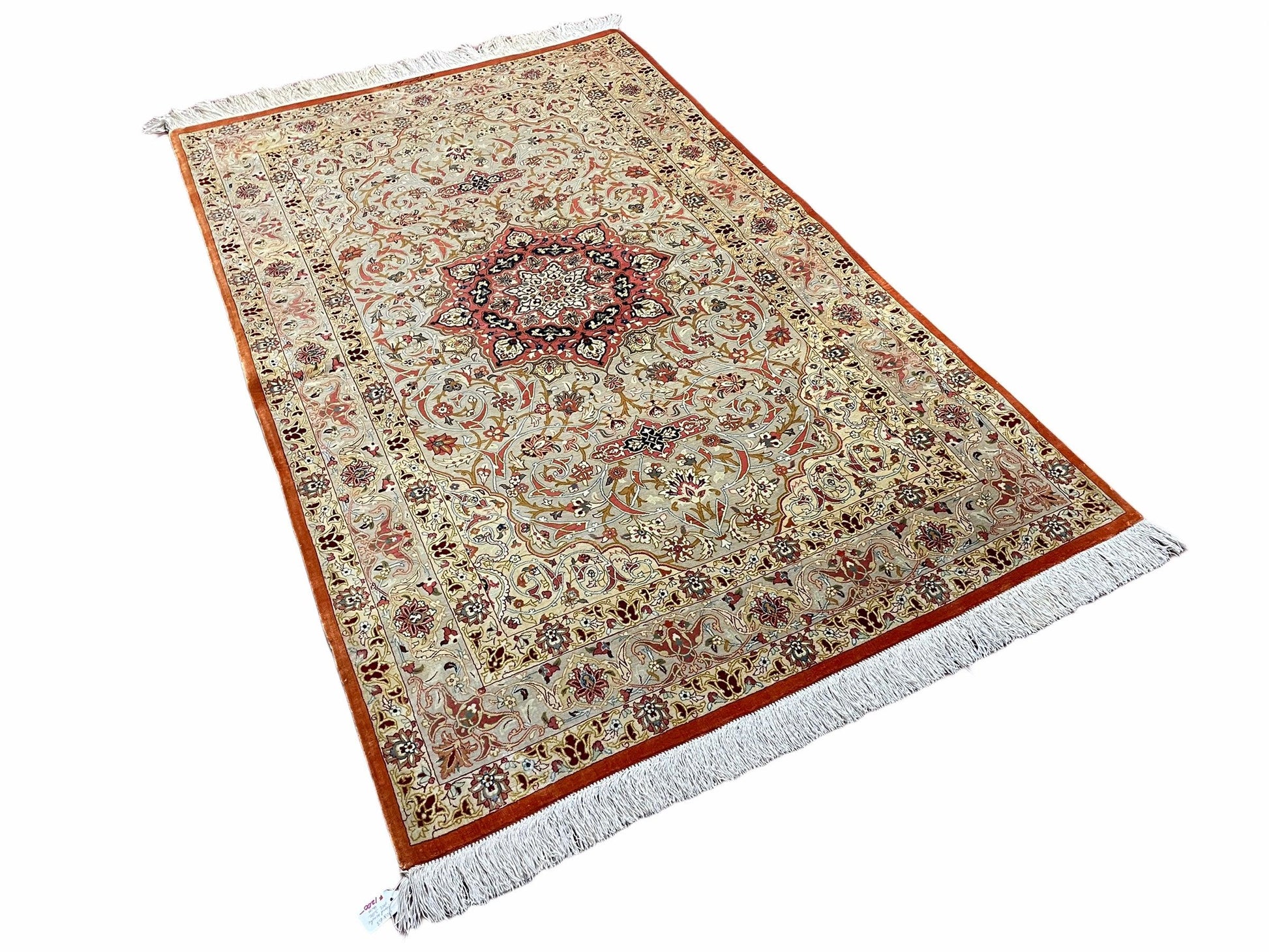 3' X 5' Vintage Fine Handmade Turkish Oriental Silk Rug 900 KPSI Wow - Nuvé