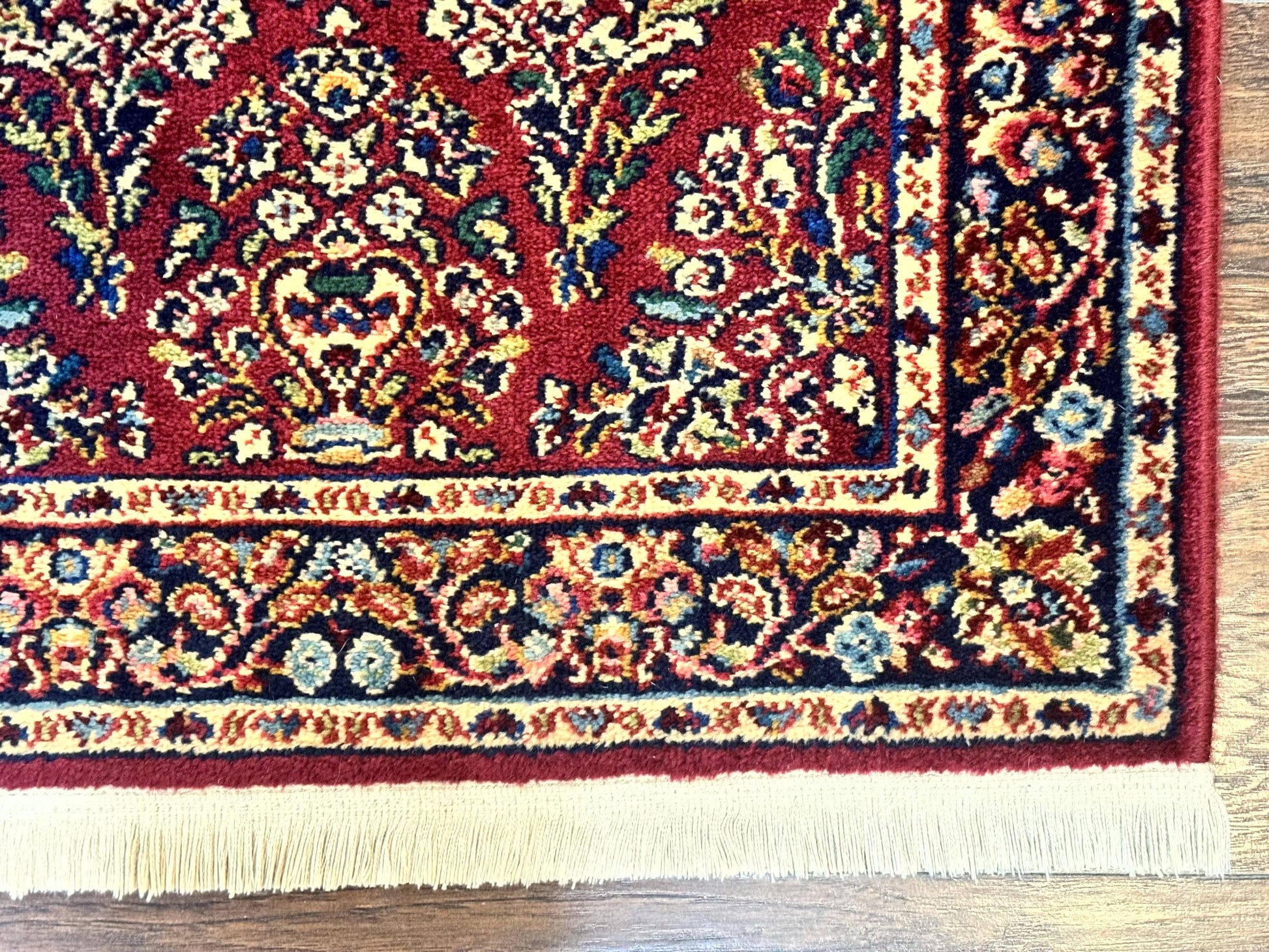 Karastan Runner Rug 2.6 x 8.6, Red Sarouk #785, Original 700 Series, Wool Karastan Runner Rug, Rare - Nuvé