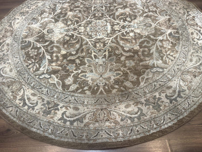 Round Karastan Rug 8x8 ft, Euphoria New Bridge Karastan Rug, Indo Mahal Design - Nuvé