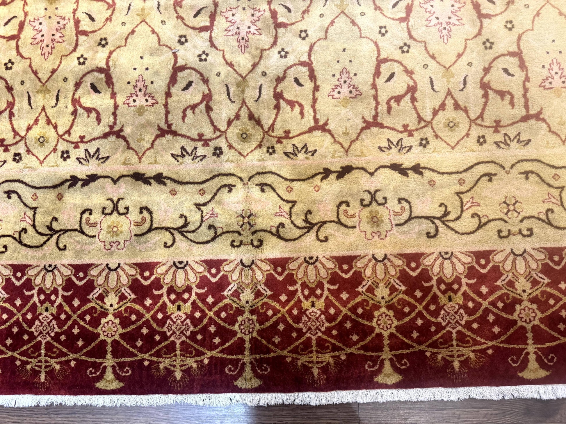Pak Persian Rug 8x10, Allover Pattern, Gold-Tan, Fine 200 KPSI - Nuvé