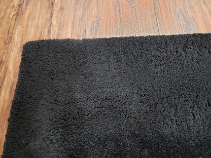 Black Shag Rug 8x10, Savafieh Milan Fluffy Black Carpet, Room Sized Shag Rug, Modern Contemporary Rug, Soft Living Room Rug, Bedroom Rug - Nuvé