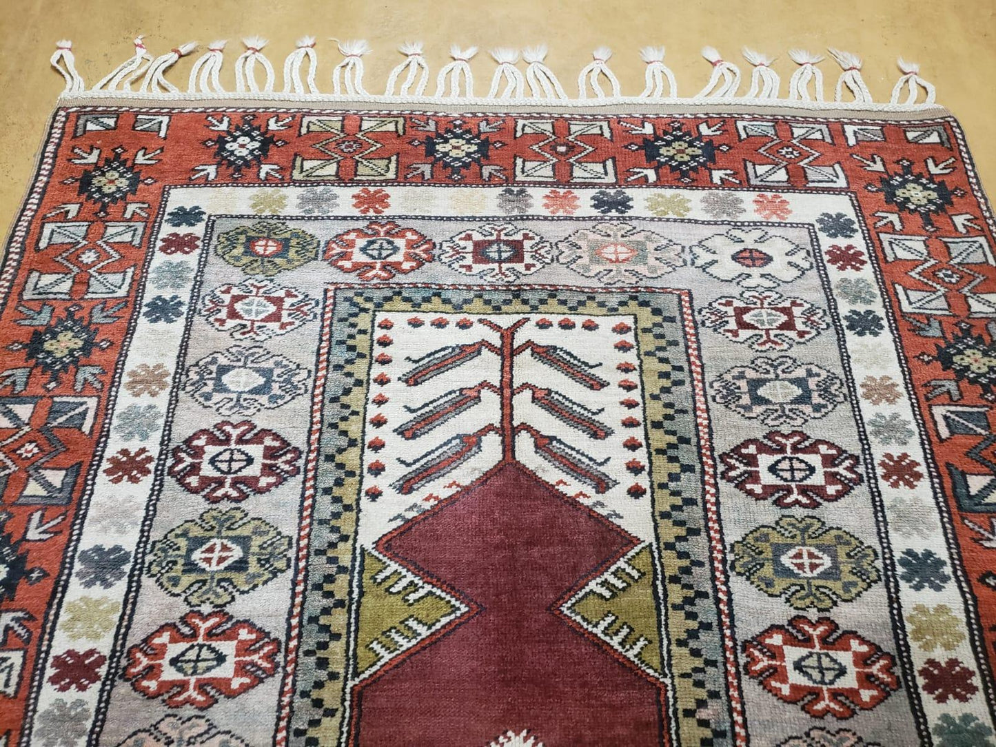 4x8 Turkish Rug - Turkish Oriental Carpet - Tribal Rug - Talesh Rug - Hand Knotted Wool Area Rug 4' 4" x 7' 6" Bedroom Rug Vintage - Nuvé