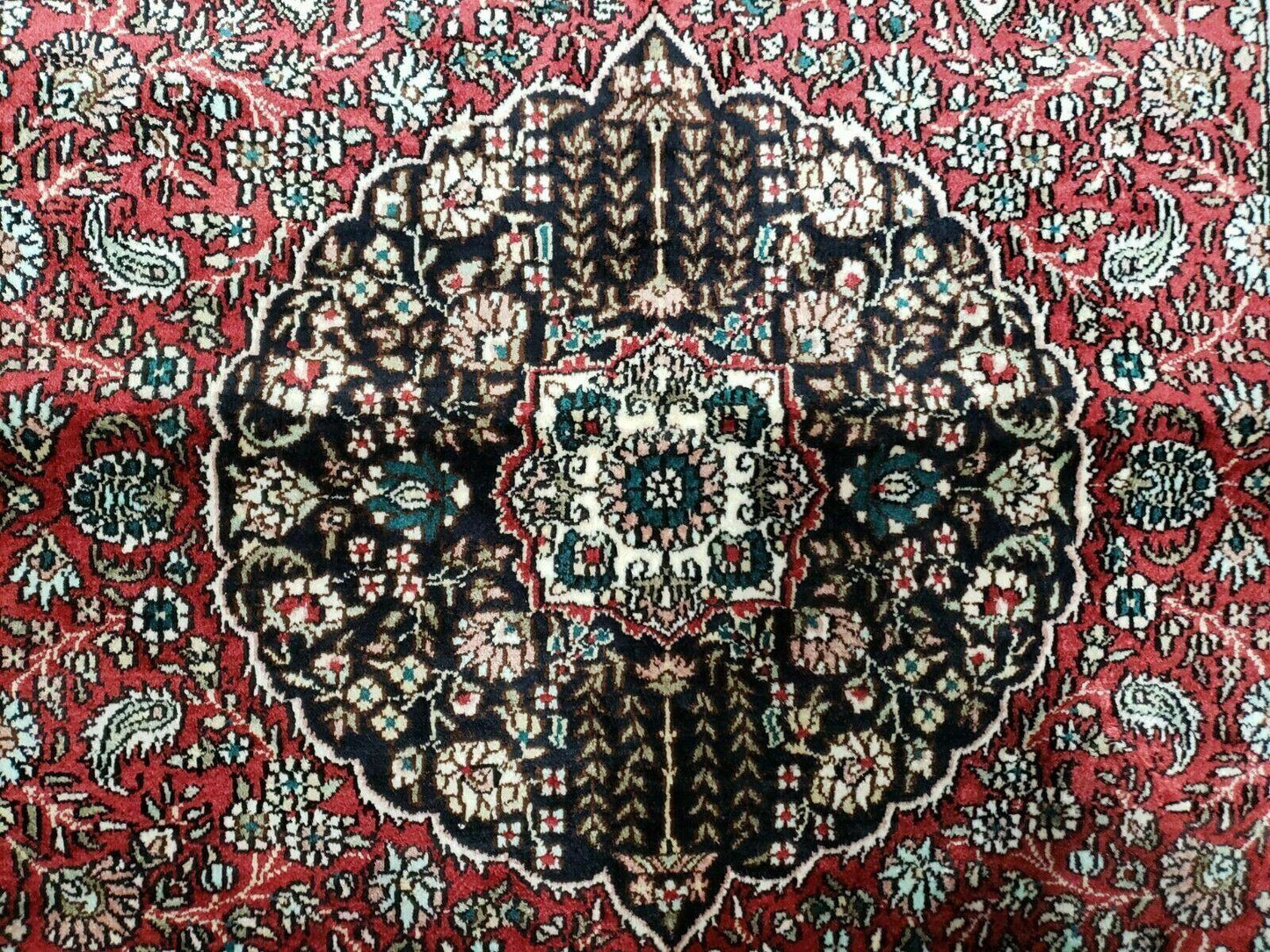 3' X 5' Vintage Fine Handmade India Oriental Kashmir Silk Rug 400 KPSI Wow - Nuvé