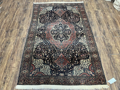 Antique Persian Sarouk Farahan Rug 4x7, Collectible Persian Carpet - Nuvé