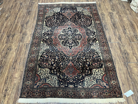 Antique Persian Sarouk Farahan Rug 4x7, Collectible Persian Carpet - Nuvé