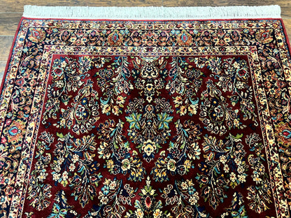 Karastan Rug 5.9 x 9 Red Sarouk Rug #785, Karastan Wool Rug, Karastan Carpet, Original 700 Series Vintage Karastan Oriental Rug Discontinued - Nuvé
