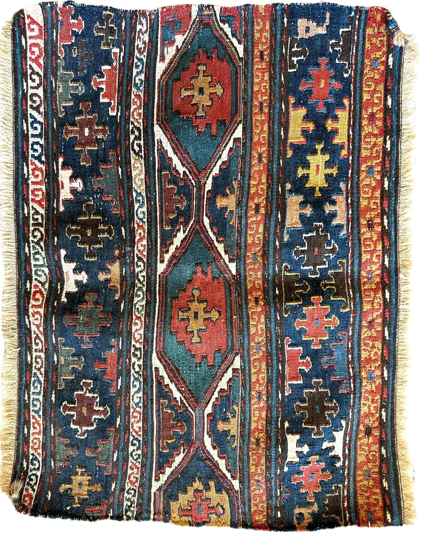 1900’s Antique Tribal Shahsavan Caucasian Cradleface - 18" X 16" - Nuvé