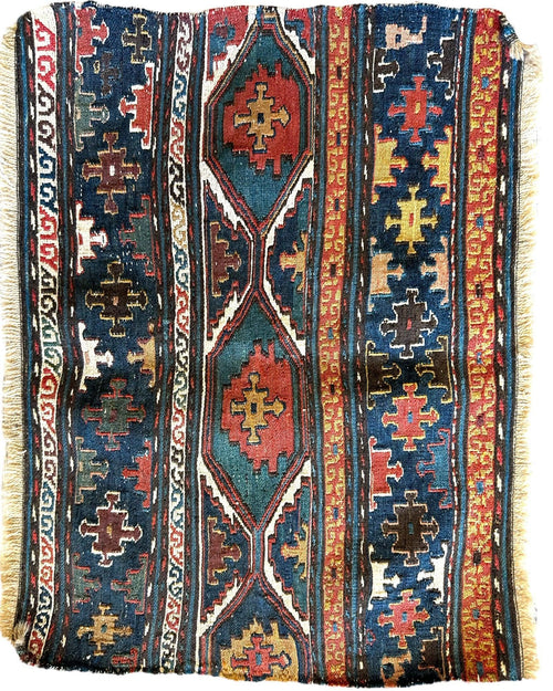 1900’s Antique Tribal Shahsavan Caucasian Cradleface - 18" X 16" - Nuvé