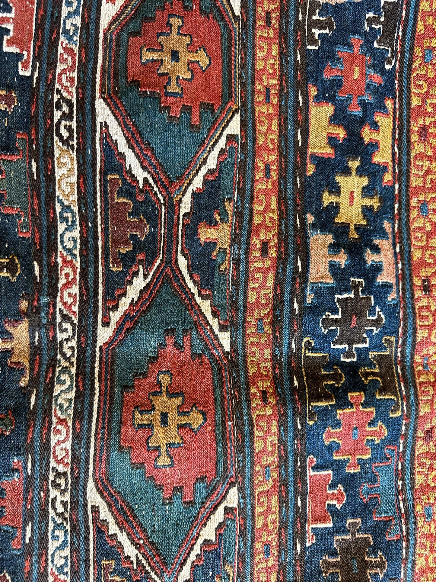 1900’s Antique Tribal Shahsavan Caucasian Cradleface - 18" X 16" - Nuvé