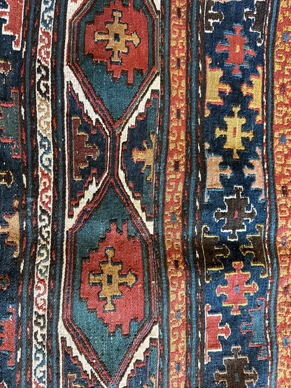 1900’s Antique Tribal Shahsavan Caucasian Cradleface - 18" X 16" - Nuvé