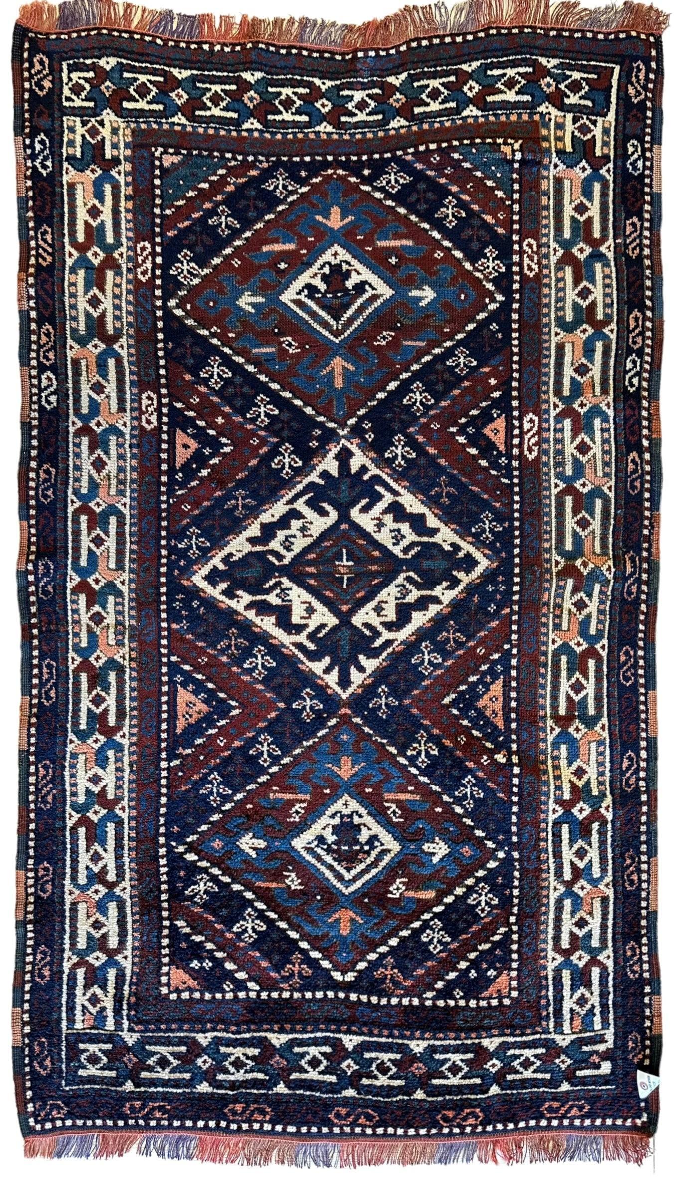1920’s Antique Kurdish 4X3 Rug - Nuvé