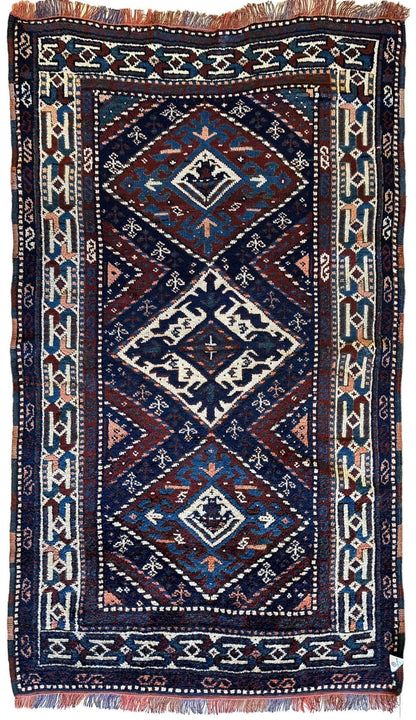 1920’s Antique Kurdish 4X3 Rug - Nuvé