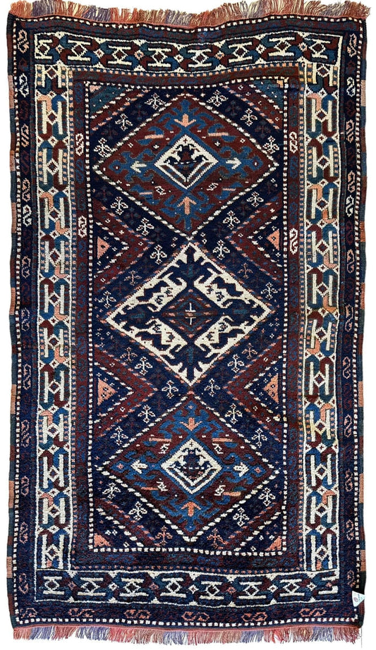 1920’s Antique Kurdish 4X3 Rug - Nuvé