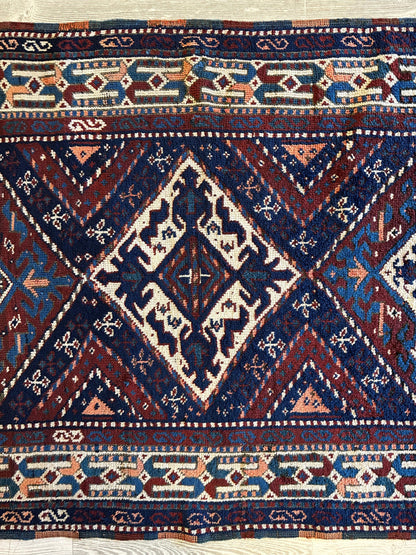 1920’s Antique Kurdish 4X3 Rug - Nuvé