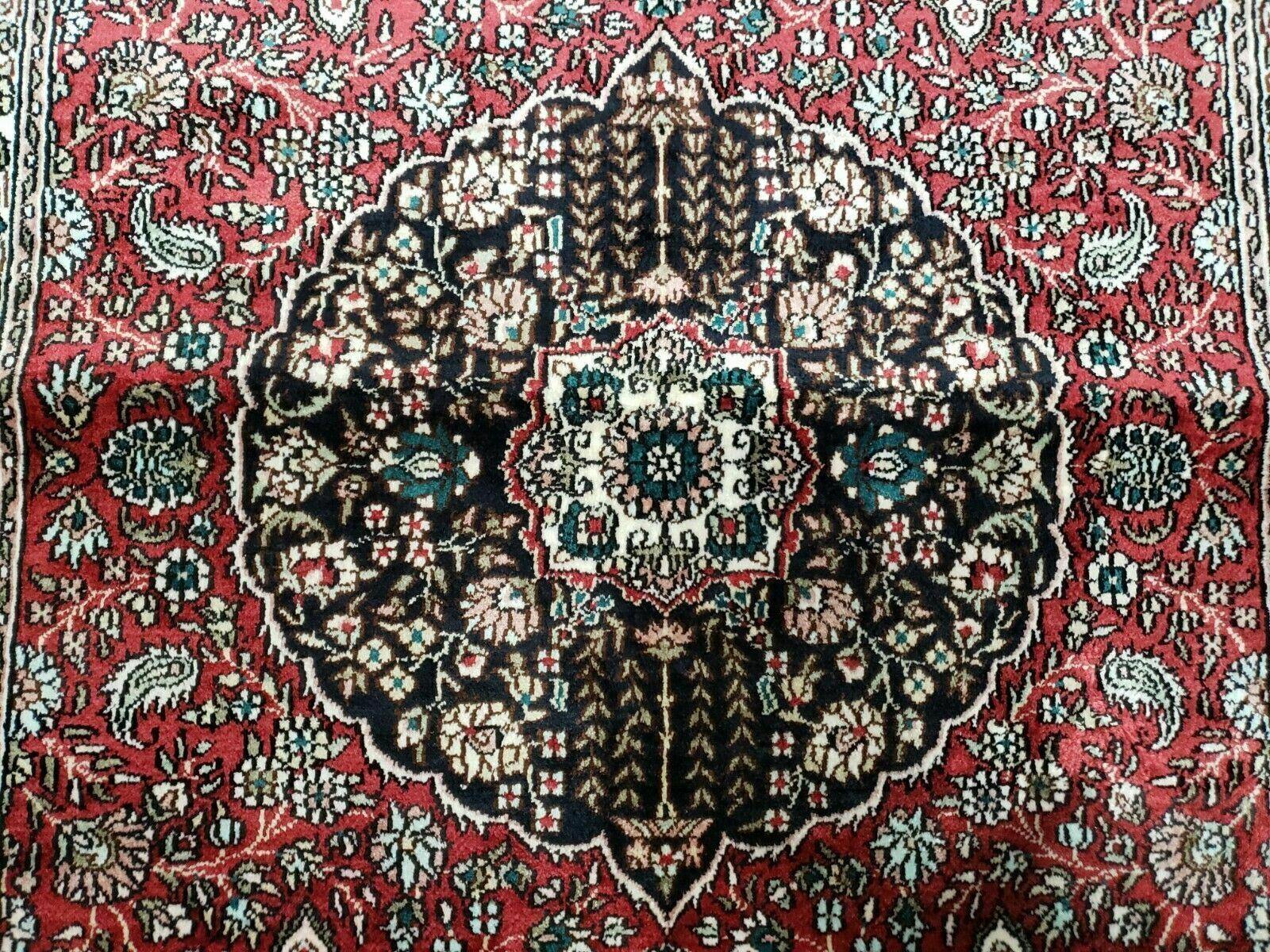 3' X 5' Vintage Fine Handmade India Oriental Kashmir Silk Rug 400 KPSI Wow - Nuvé