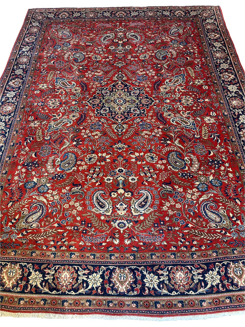 1940s Persian Yazd Area Rug 7’11” X 10’10″ - Nuvé