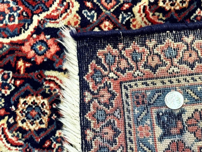 Persian Tabriz Rug 11x14 Navy Blue Herati Wool Carpet - Nuvé