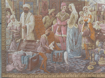 1990s Belgium Wall Tapestry 4'1” x 6’4” - Nuvé