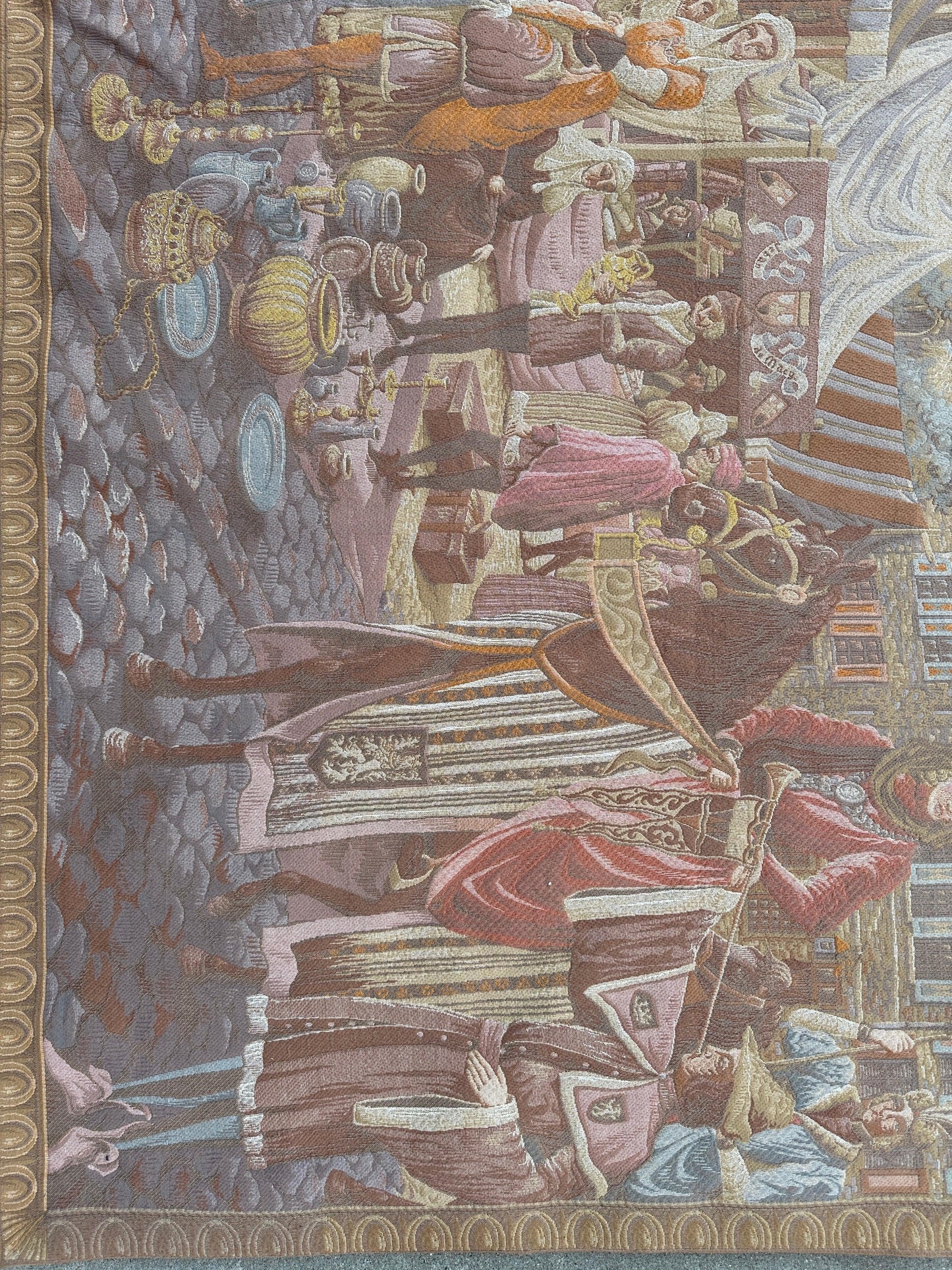 1990s Belgium Wall Tapestry 4'1” x 6’4” - Nuvé