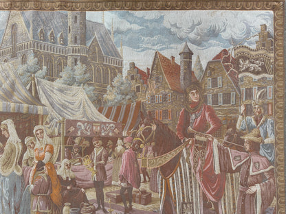 1990s Belgium Wall Tapestry 4'1” x 6’4” - Nuvé