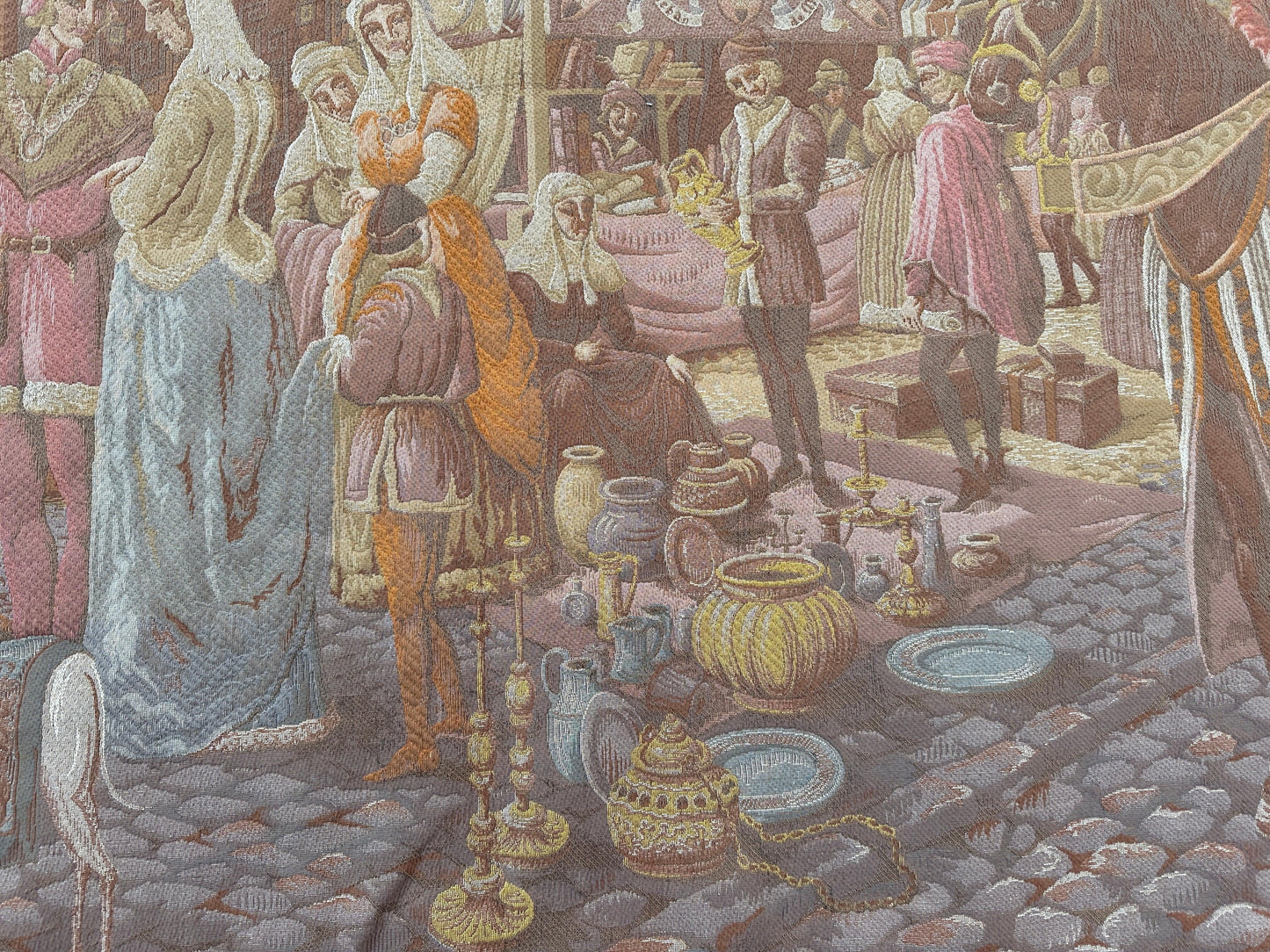 1990s Belgium Wall Tapestry 4'1” x 6’4” - Nuvé