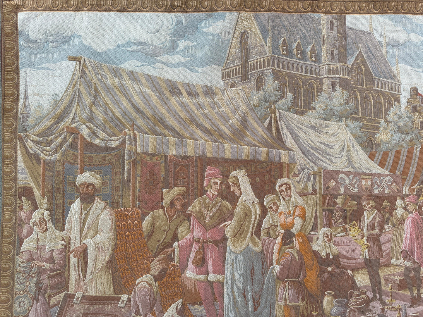 1990s Belgium Wall Tapestry 4'1” x 6’4” - Nuvé