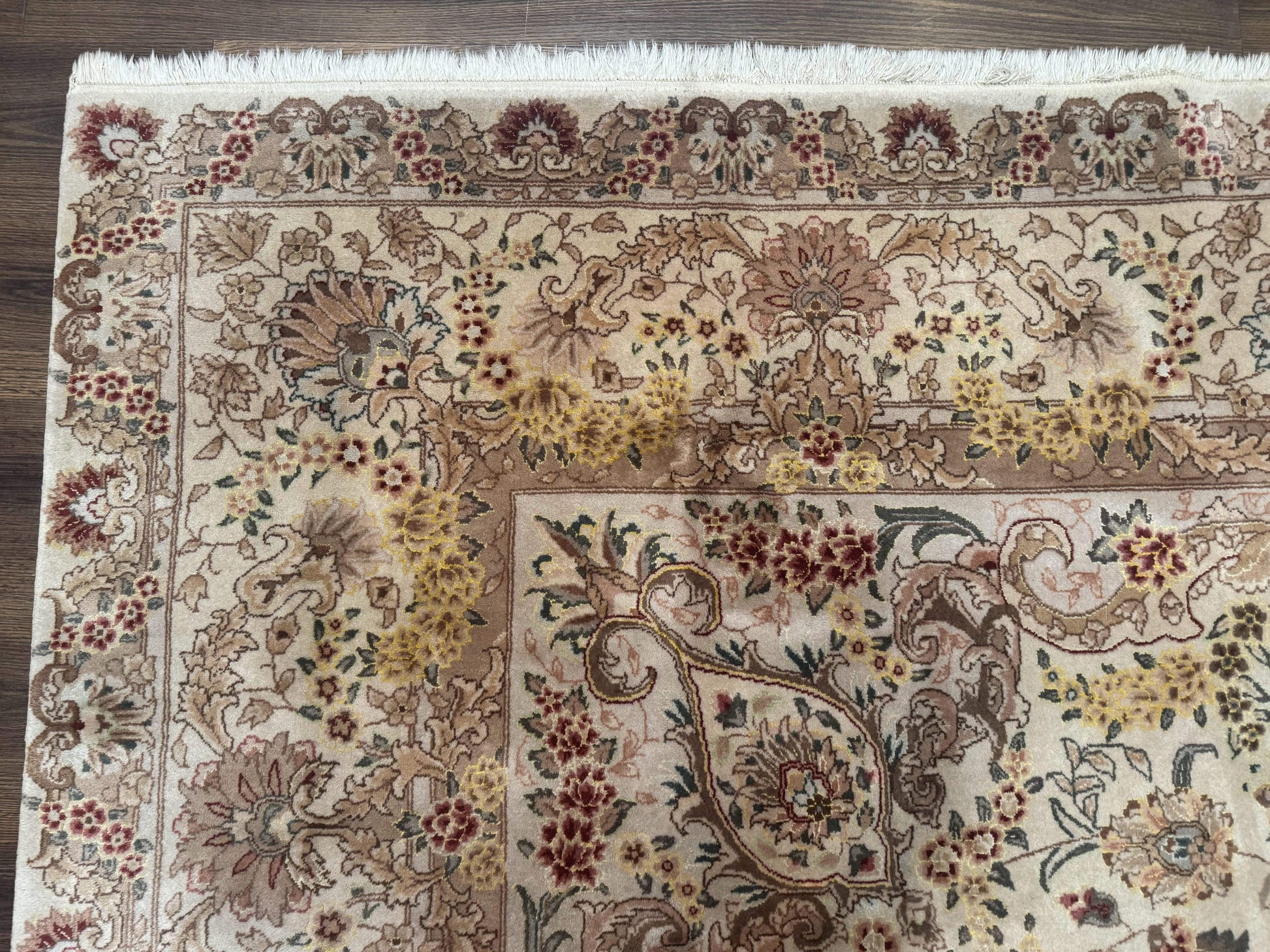 Sino Persian Rug 8x12, Wool & Silk, Traditional Elegant Carpet, Fine 200 KPSI - Nuvé
