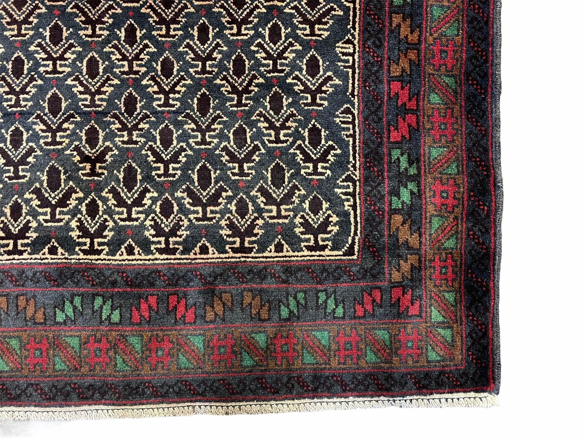 3x5 New Vintage Handmade Wool Rug Tribal Balouch Turkoman Prayer Rug Veggie Dyes - Nuvé
