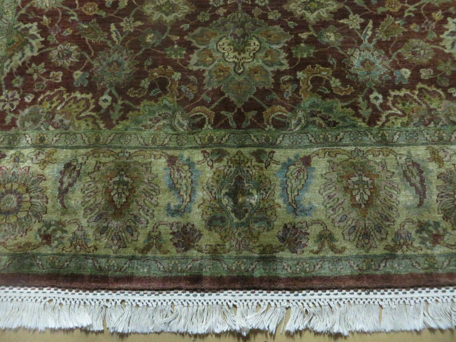 6' X 9' Handmade India Floral Oriental Wool Rug Carpet Tea Wash Red Hand Knotted - Nuvé