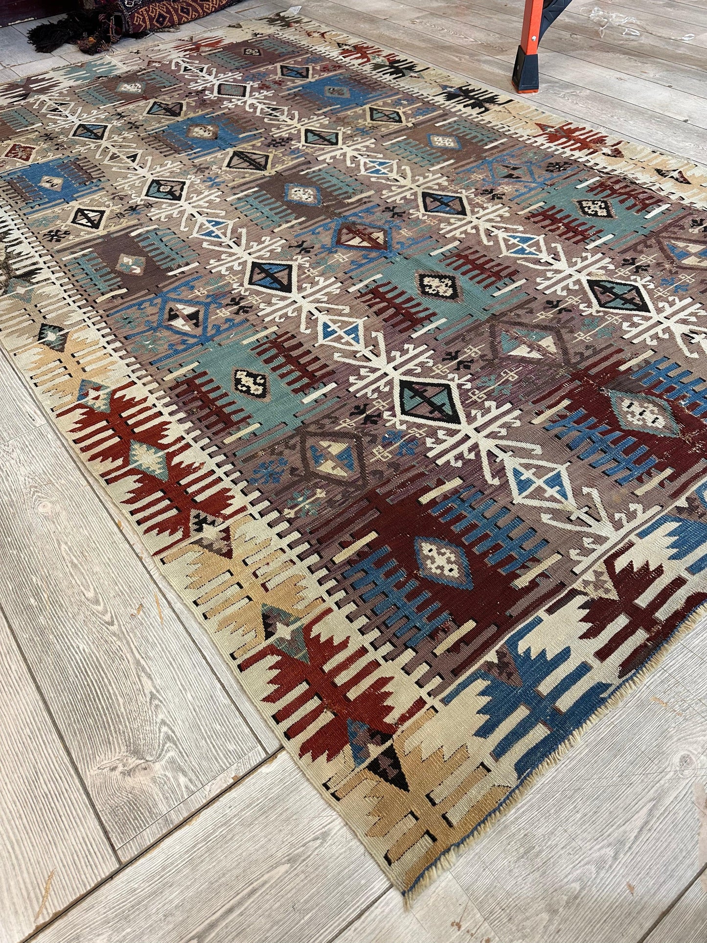 Reyhanli Anatolian 19th C Antique One Of A Kind Kilim Rug 5’ x 8’3” - Nuvé