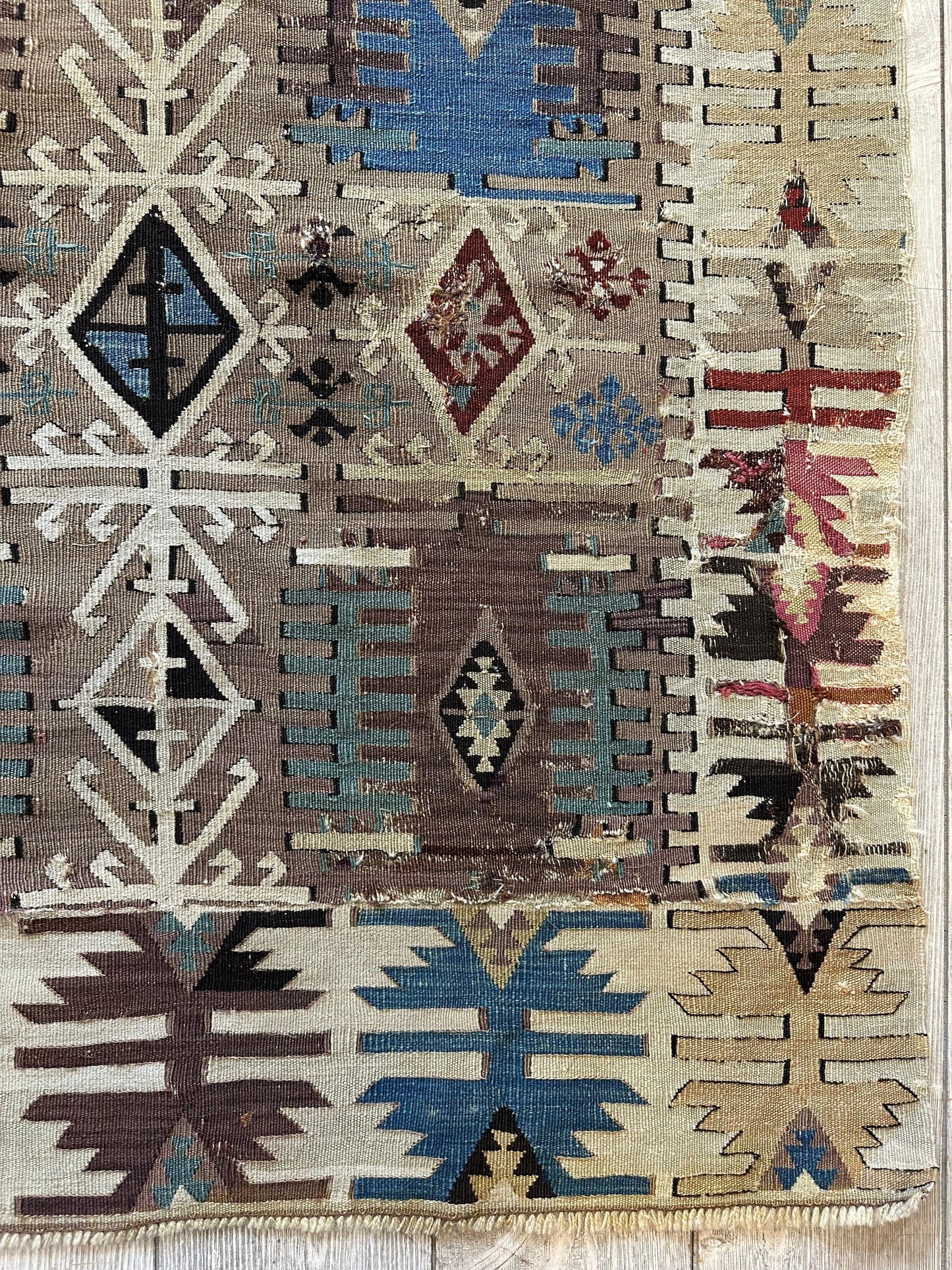 Reyhanli Anatolian 19th C Antique One Of A Kind Kilim Rug 5’ x 8’3” - Nuvé