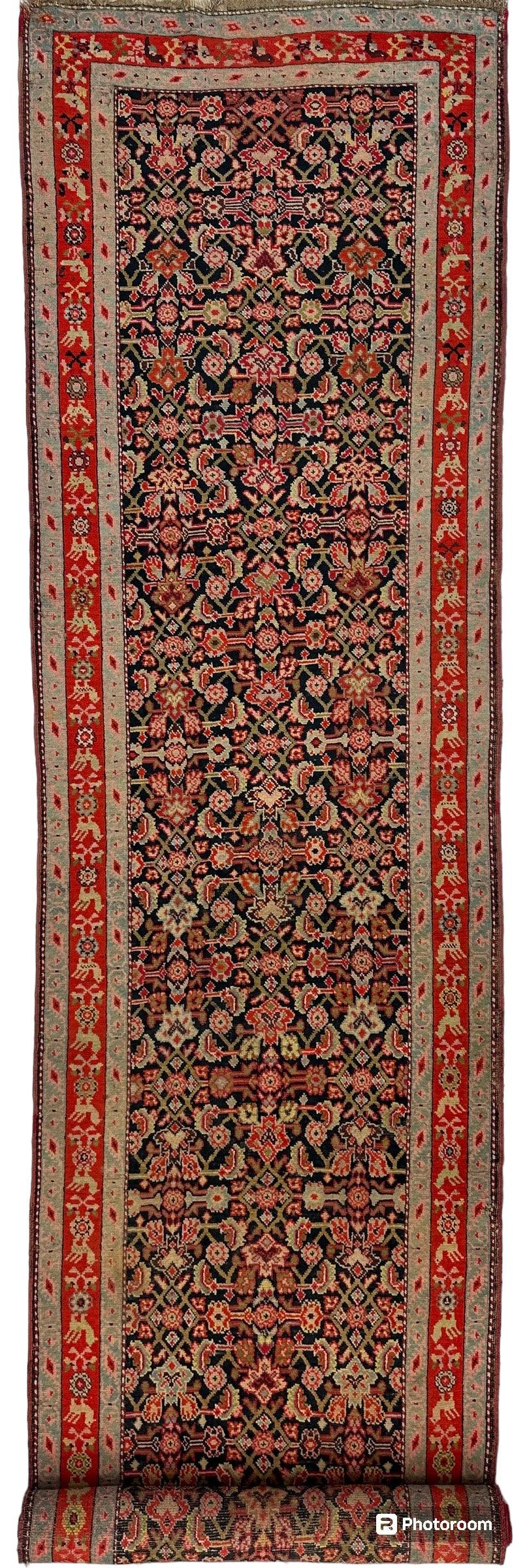 3’4” x 17’ Karabkah Antique Caucasian Wool on Wool Runner - Nuvé