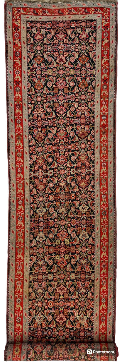 3’4” x 17’ Karabkah Antique Caucasian Wool on Wool Runner - Nuvé