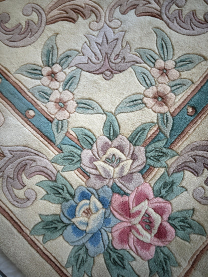 Hand-Tufted Chinese Aubusson Wool Rug – 7'10" x 11' – Luxurious Traditional Design - Nuvé