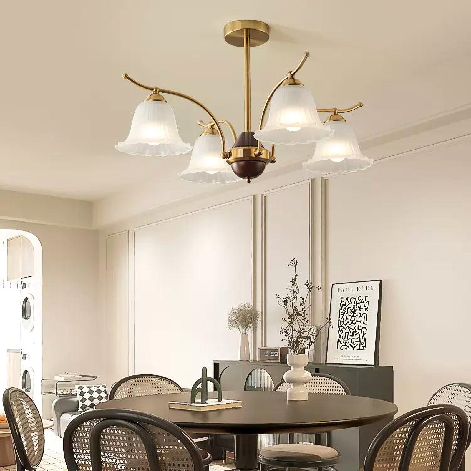 Flora Brass Chandelier - Nuvé