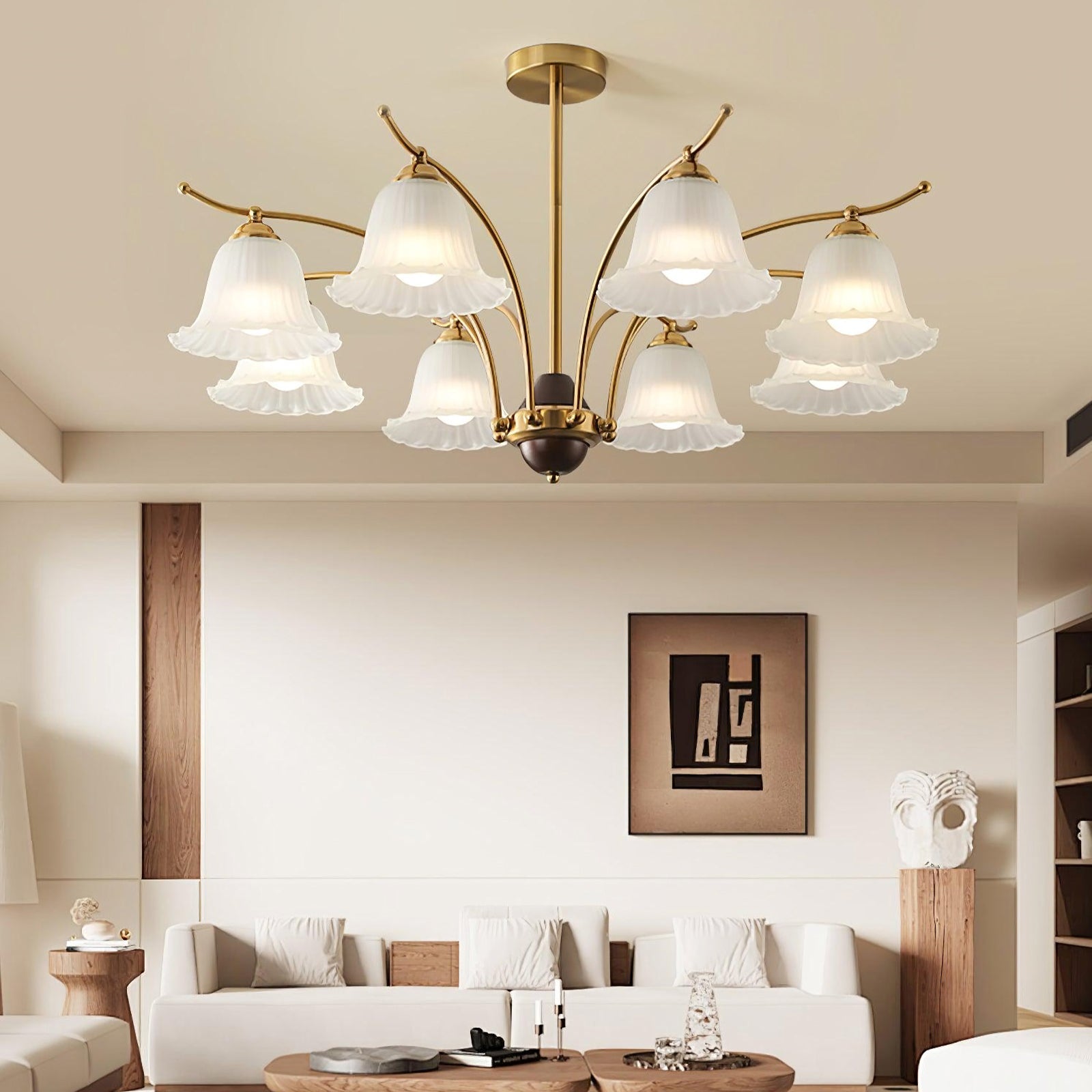 Flora Brass Chandelier - Nuvé