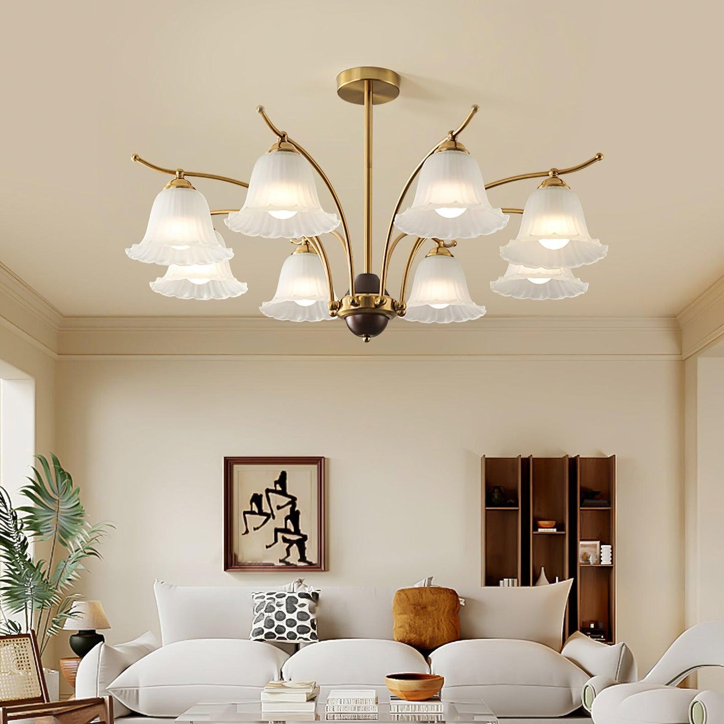 Flora Brass Chandelier - Nuvé
