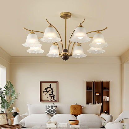 Flora Brass Chandelier - Nuvé